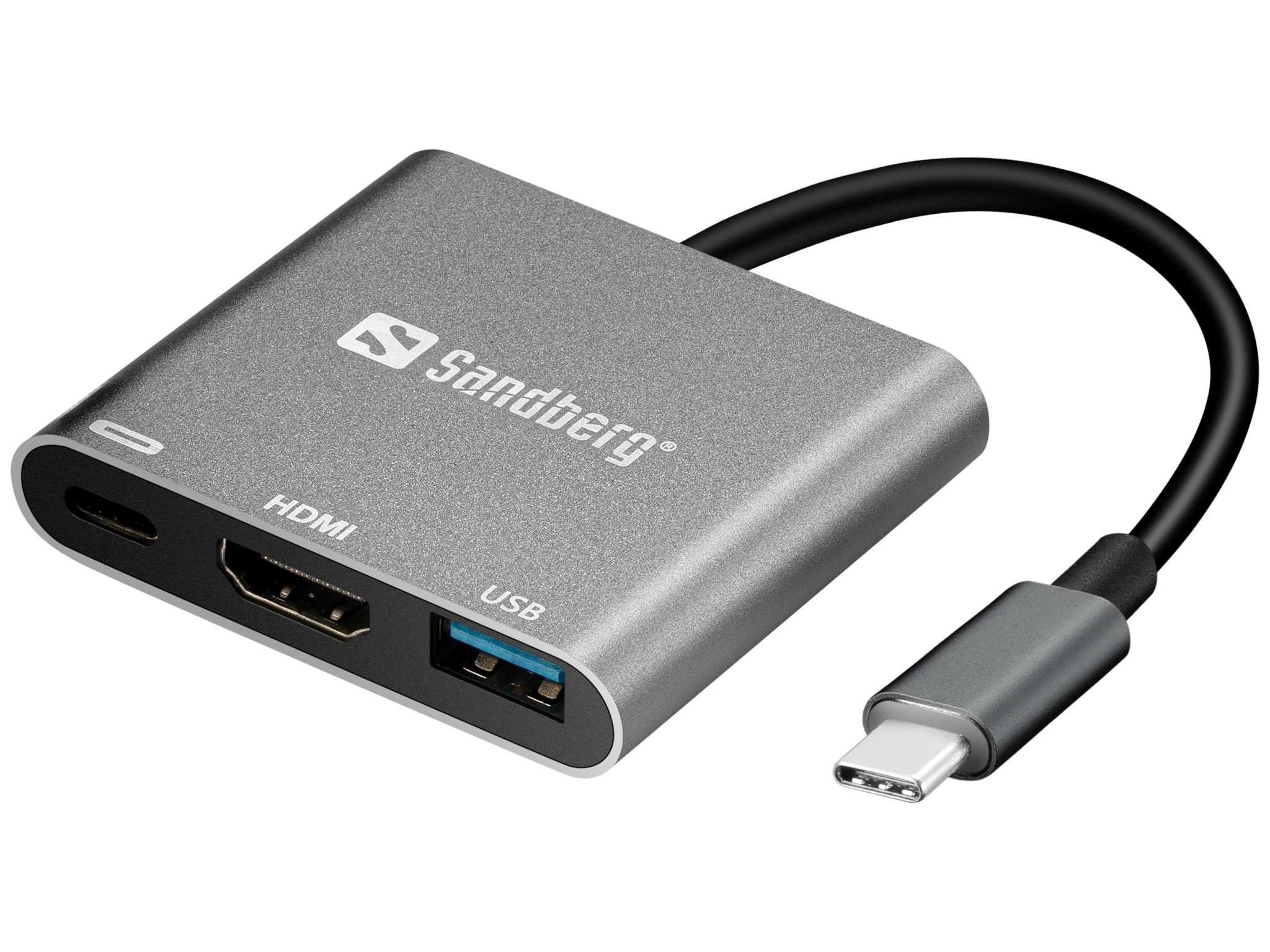 Sandberg USB-C Mini Dock HDMI+USB telakka