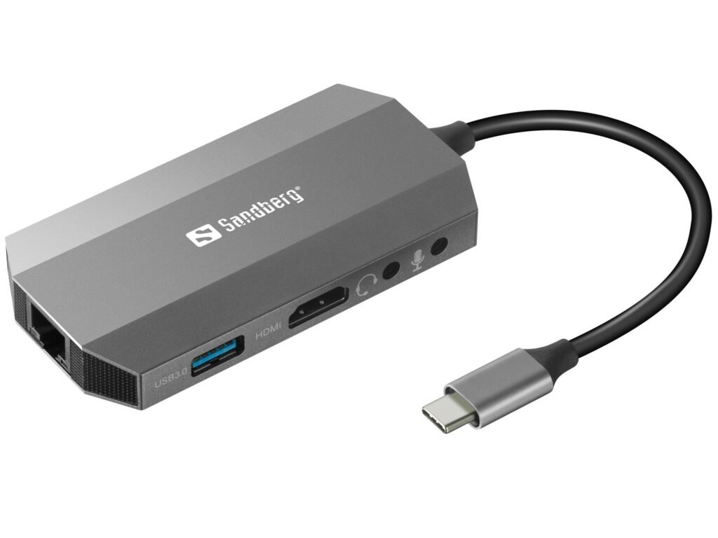Sandberg USB-C 6in1 Travel Dock matkatelakka
