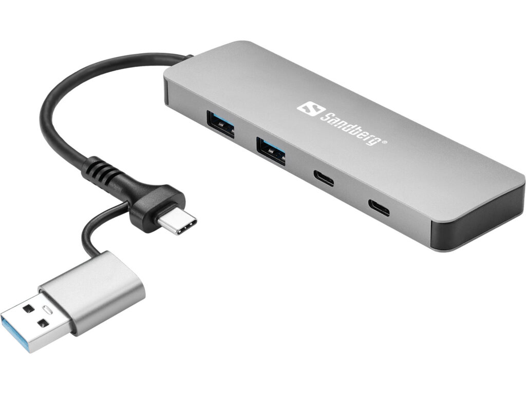 Sandberg USB-C/A to 2xUSB-A+2xUSB-C Hub USB-keskitin