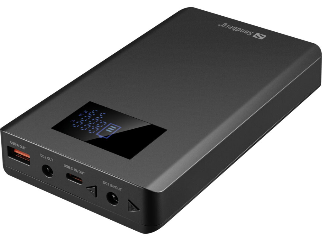 Sandberg Laptop Powerbank 20000 PD100W varavirtalähde DC-lähdöllä
