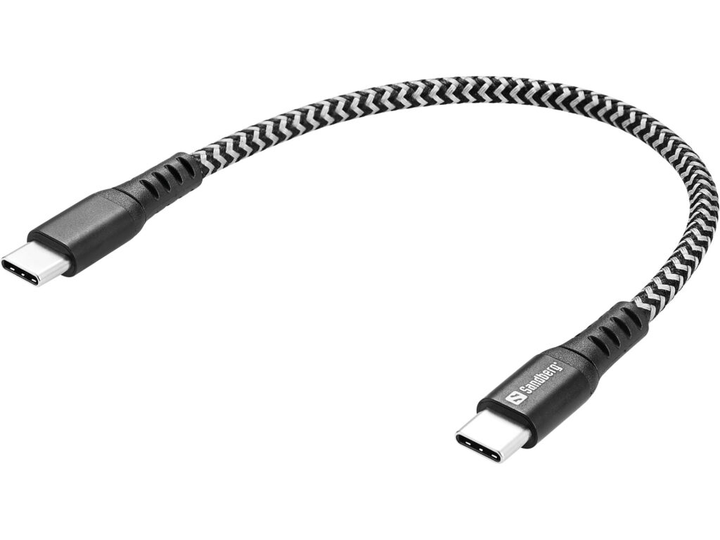 Sandberg Survivor USB-C Cable 100 W lyhyt kaapeli, 0,2 m