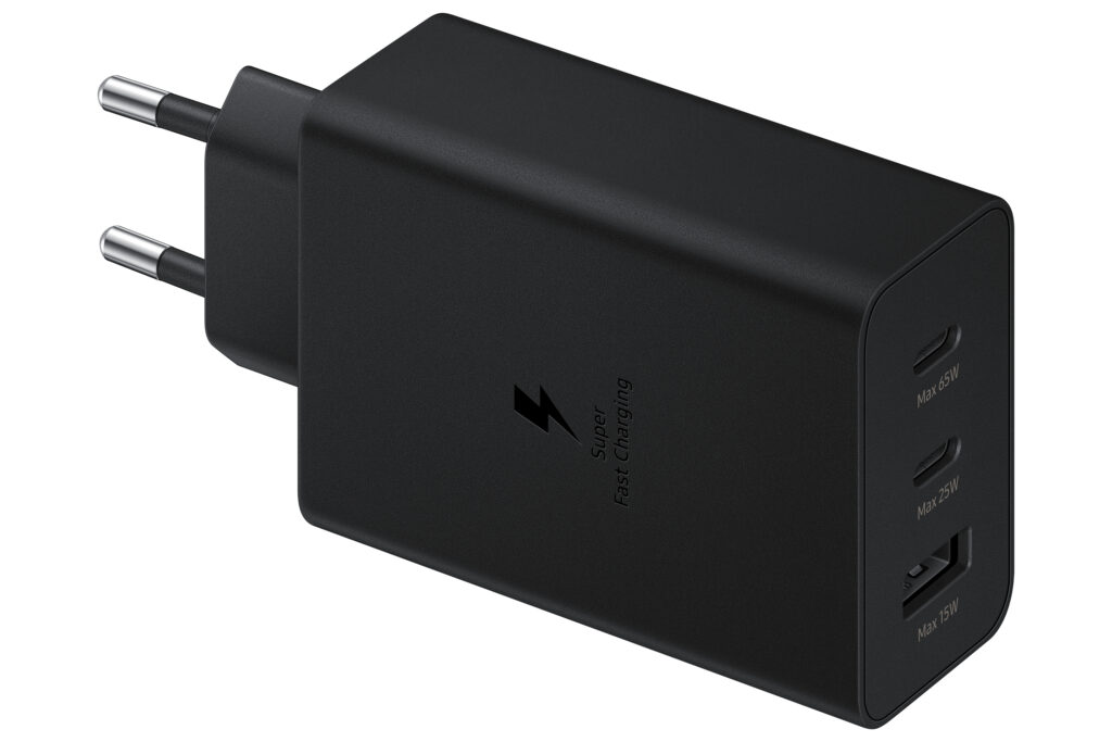 SAMSUNG Power Charger Trio 65W, 2 × USB-C ja USB-A, 65 W verkkolaturi