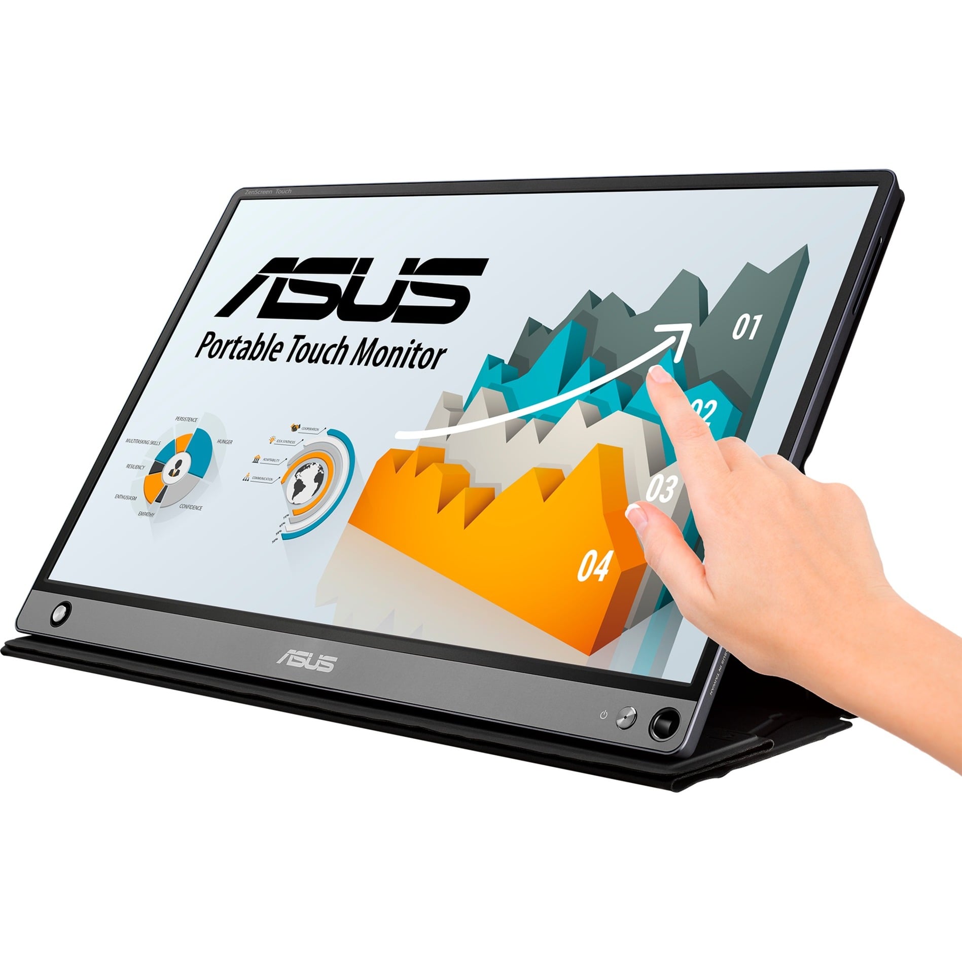 ASUS ZenScreen Touch MB16AMTR 15,6" Full HD IPS-kosketusnäyttö akulla, kannettava näyttö - Image 3