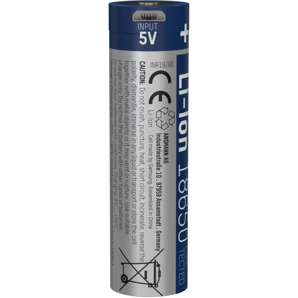 Ansmann 3,6 V 3 400 mAh Micro-USB-latauksella ladattava akku