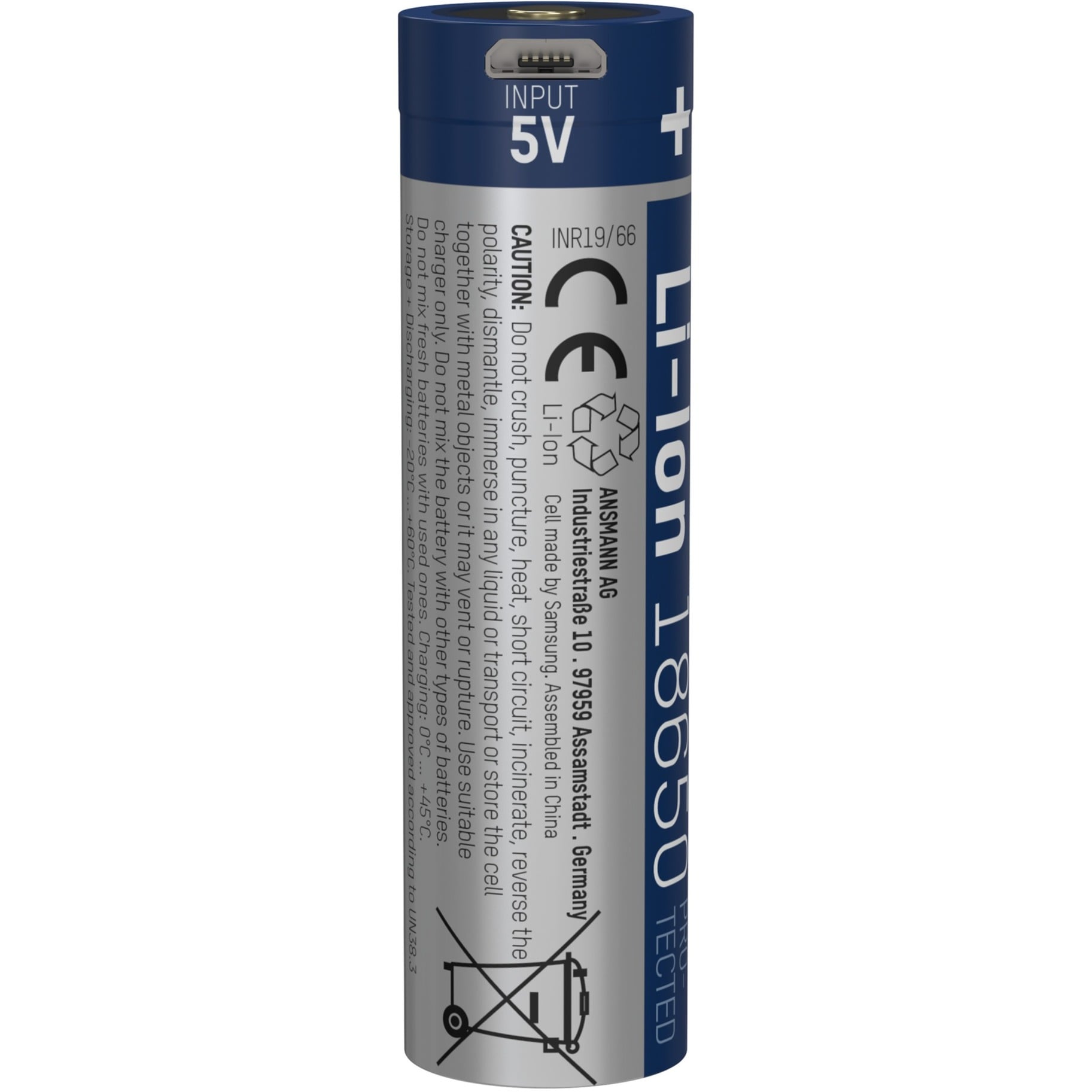 Ansmann 3,6 V 3 400 mAh Micro-USB-latauksella ladattava akku