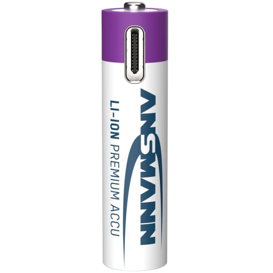 Ansmann Li-Ion Akku Micro AAA Typ 500, 500 mAh, USB-C-lataus, 4 kpl akku - Image 3