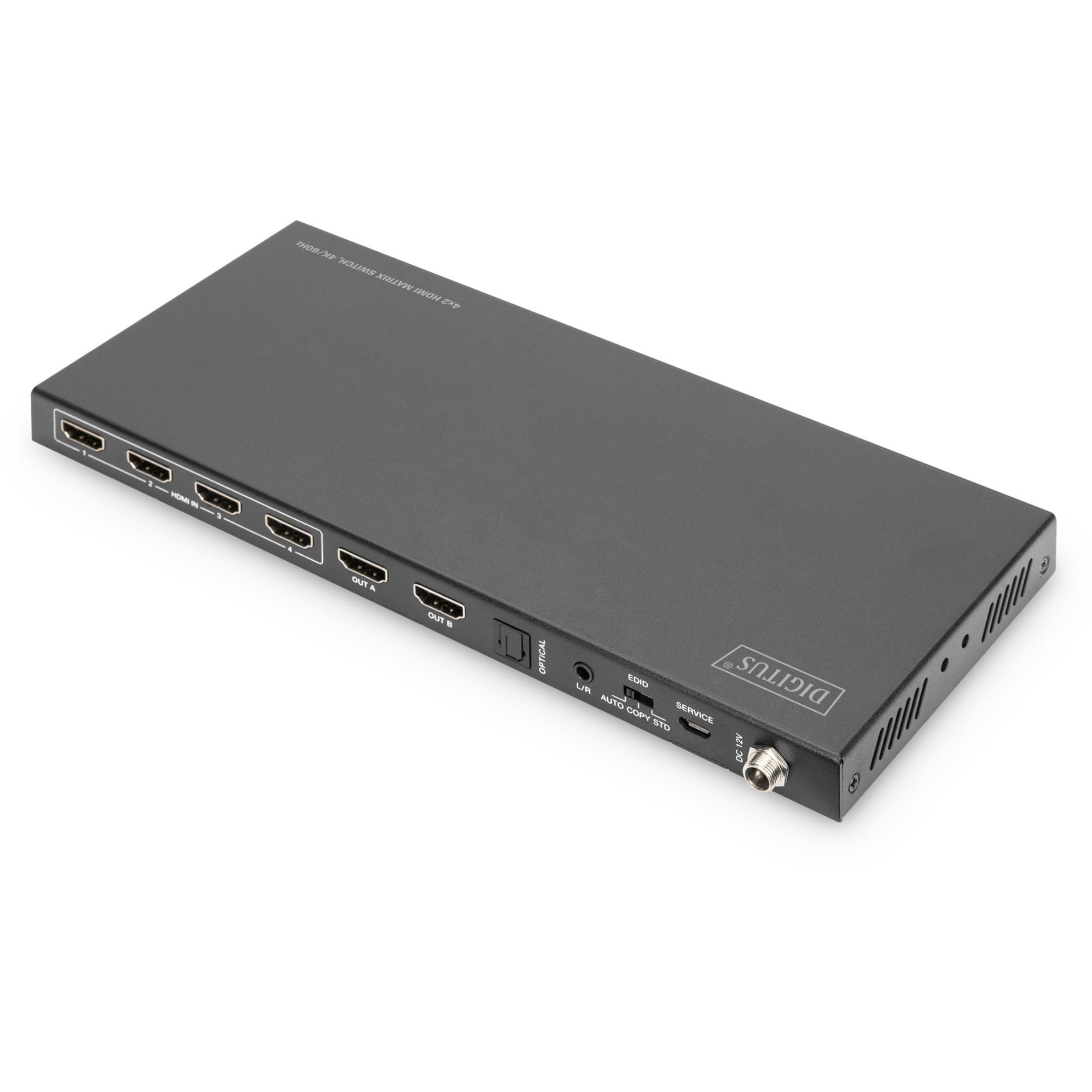 Digitus HDMI 2.0 4K/60Hz 4x2 18 Gbps HDMI-matriisikytkin - Image 3