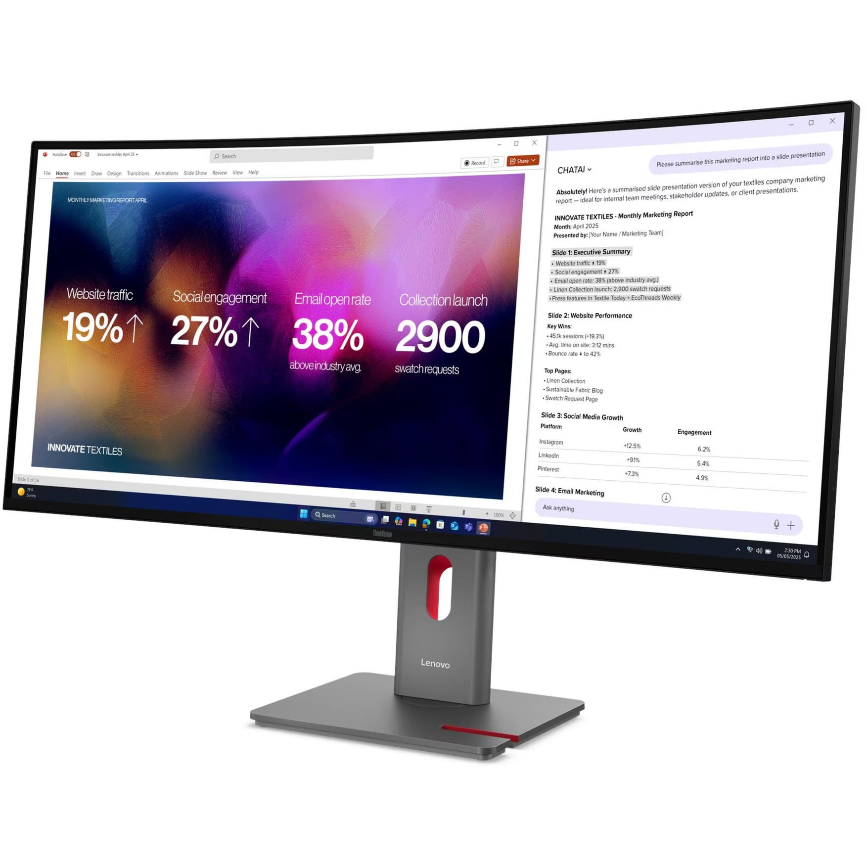 LENOVO ThinkVision P40WD-40 39,7" 5K IPS Black 120 Hz kaareva näyttö - Image 4