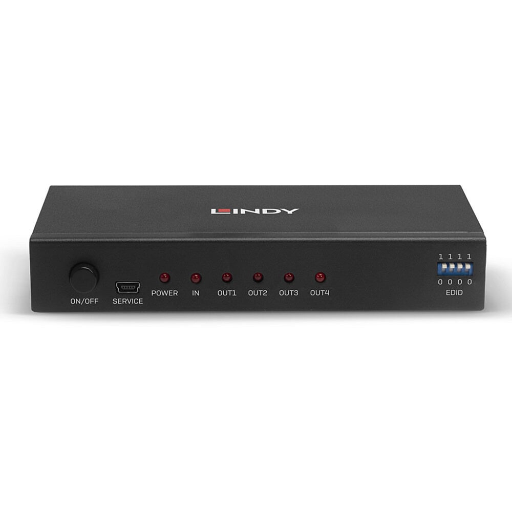 Lindy 4 Port HDMI 10.2G Splitter HDMI 1.4 4096 x 2160 HDMI-jakaja
