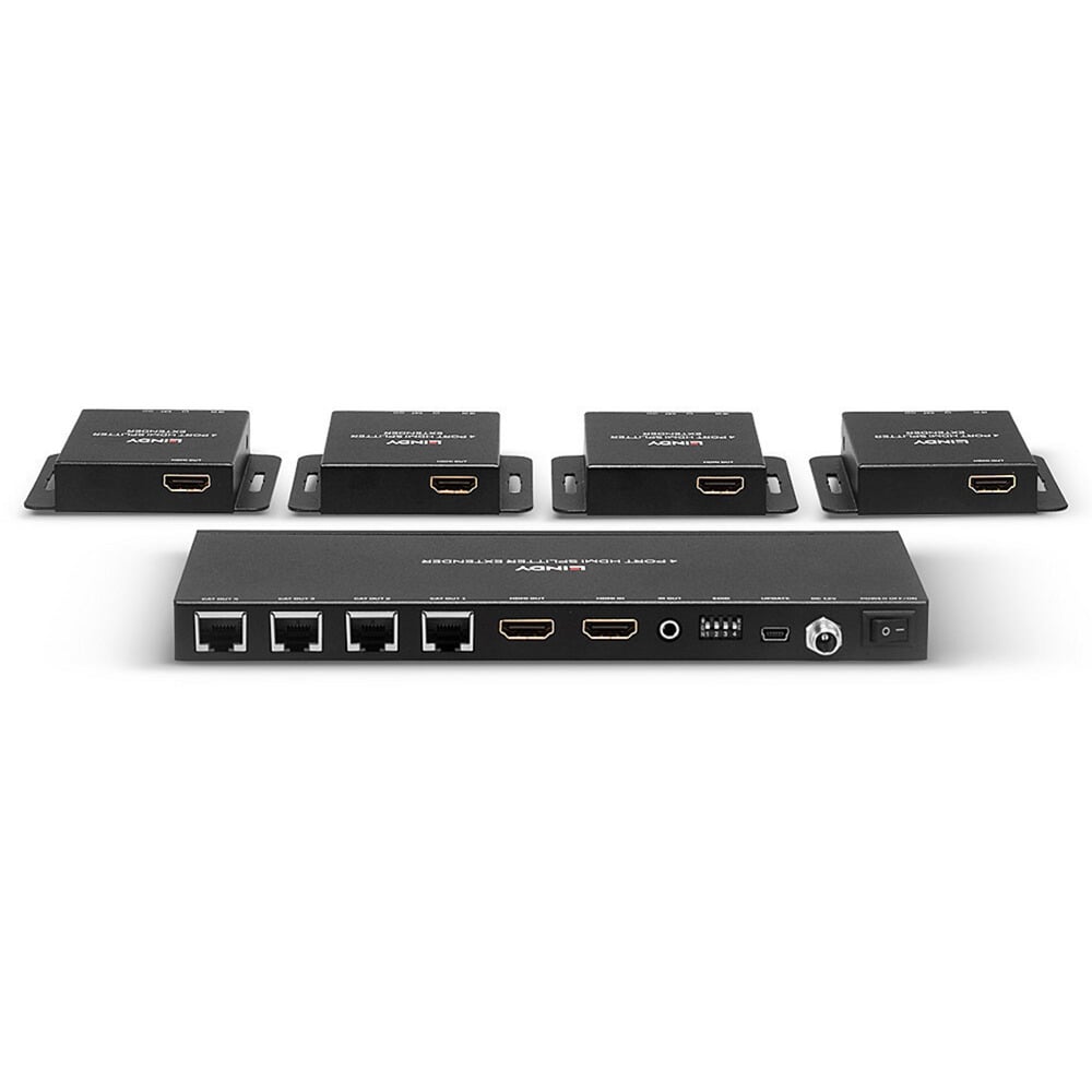 Lindy 4 Port HDMI & IR Splitter Extender, 4 porttia, Full HD, HDMI-jakaja - Image 2