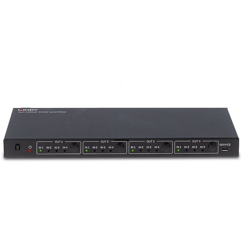 Lindy 4x4 HDMI 4K60 Matrix, HDMI 2.0b, 18 Gbit/s, HDMI-matriisikytkin - Image 3