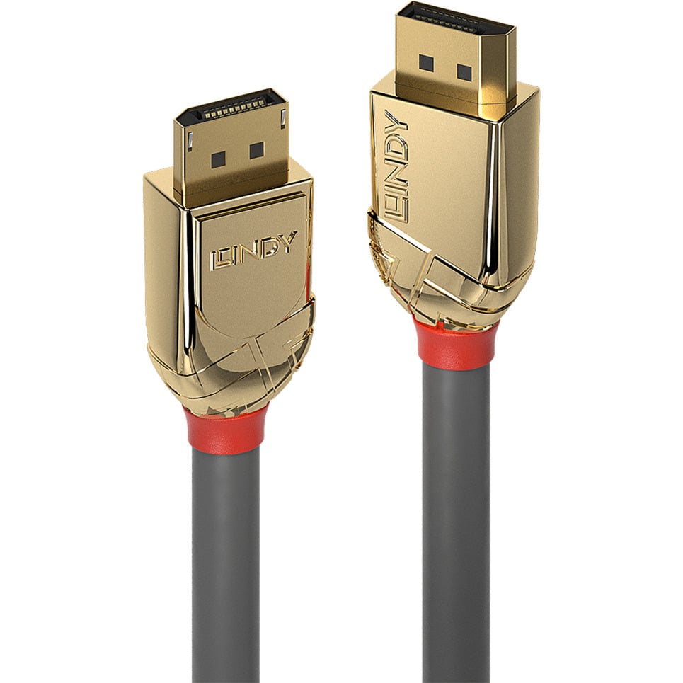 Lindy Gold Line DisplayPort 1.2, 5 m, kultakontaktit, 4096 x 2160 -kaapeli