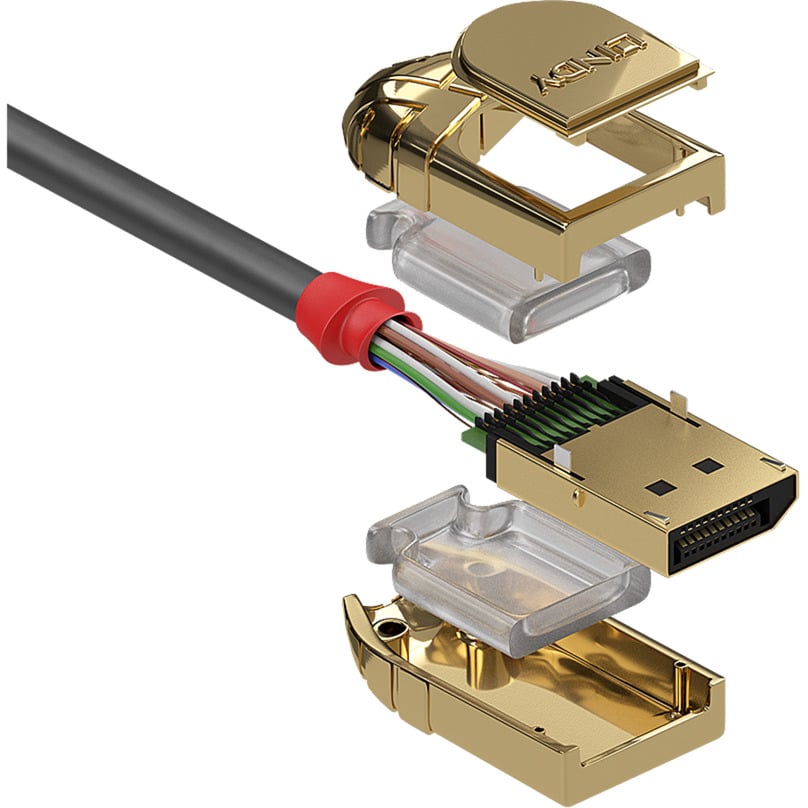 Lindy Gold Line DisplayPort 1.2, 5 m, kultakontaktit, 4096 x 2160 -kaapeli - Image 4