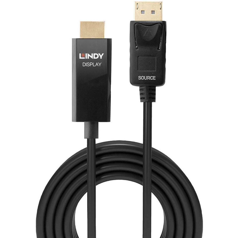 Lindy aktiivinen DisplayPort to HDMI Cable, 4096 x 2160, HDR, 1 m adapterikaapeli - Image 3