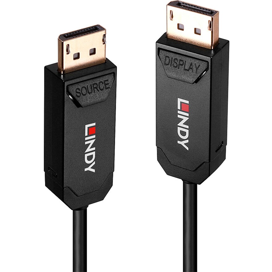 Lindy Fibre Optic Hybrid DisplayPort 2.0 UHBR10, 10 m, 40 Gbit/s -kaapeli