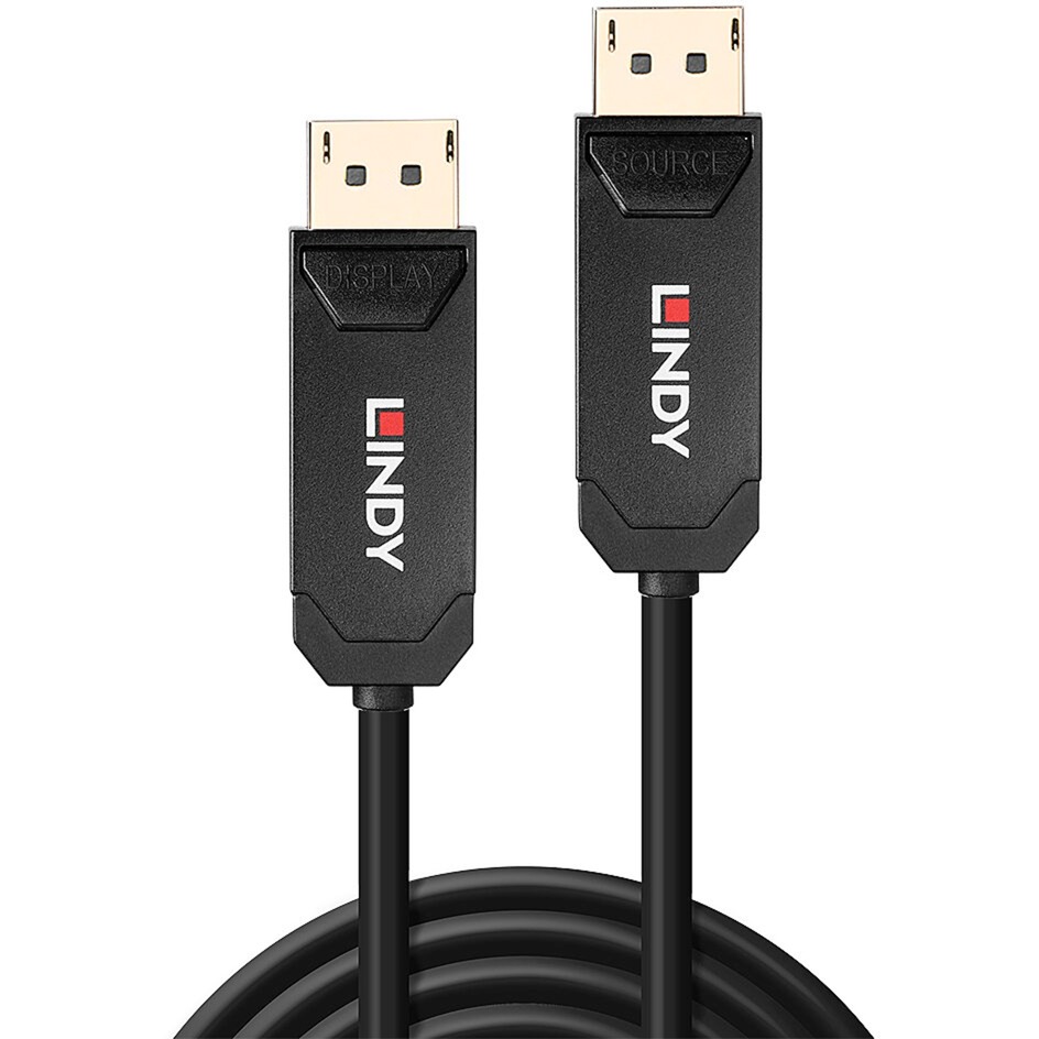 Lindy Fibre Optic Hybrid DisplayPort 2.0 UHBR10, 10 m, 40 Gbit/s -kaapeli - Image 2