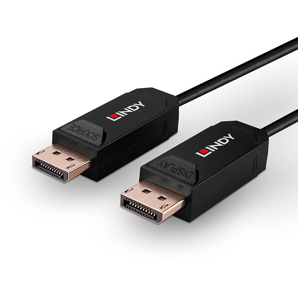 Lindy Fibre Optic Hybrid DisplayPort 2.0 UHBR10, 10 m, 40 Gbit/s -kaapeli - Image 7