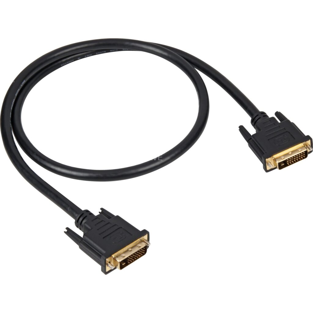 Sharkoon DVI-D Dual Link (24+1) 1 m musta kaapeli