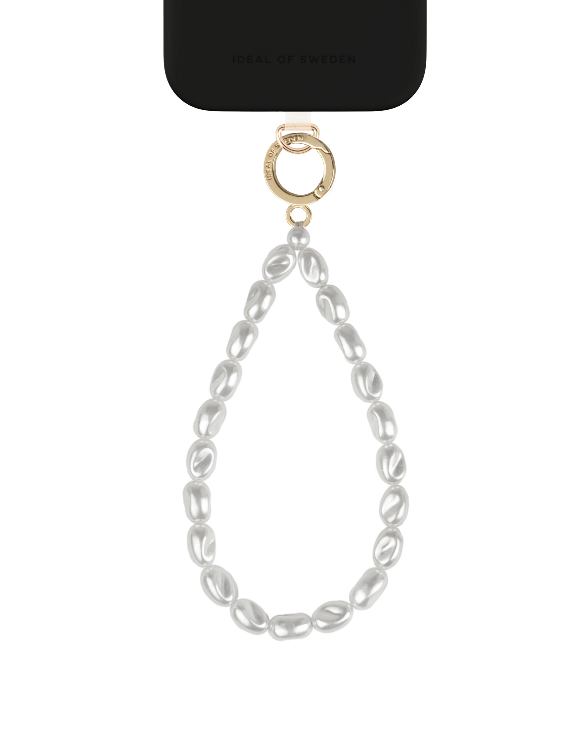 IDEAL OF SWEDEN Phone Wristlet Strap Pearl yleismallinen valkoinen rannehihna