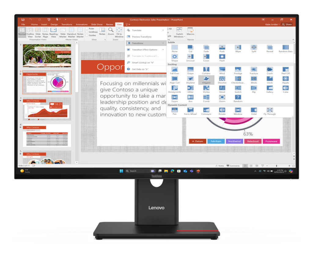 Lenovo ThinkVision T27-40 27" Full HD IPS 120 Hz näyttö