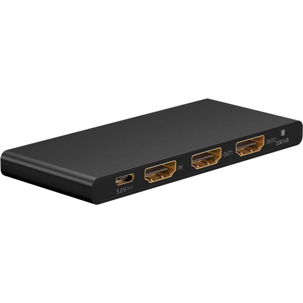 goobay HDMI Splitter 1 auf 2 4K 60 Hz, HDMI 2.0, 18 Gbit/s HDMI-jakaja