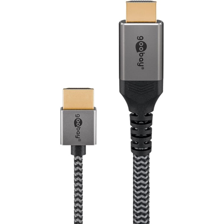 goobay Plus Slim High-Speed-HDMI-kaapeli Ethernetillä, 4K 60 Hz, 3 m, HDMI-kaapeli
