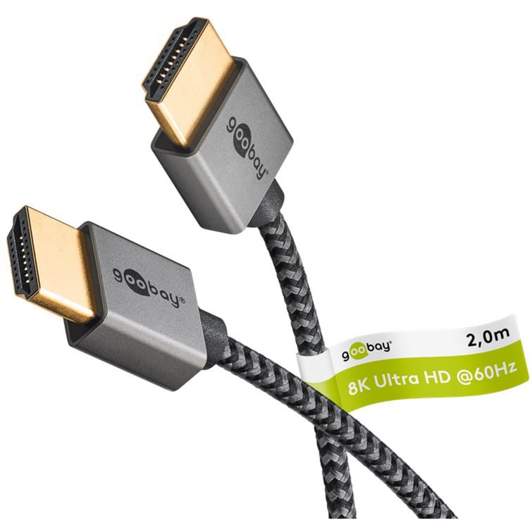 goobay Plus Slim High-Speed 8K @ 60 Hz HDMI 2.1 2 m HDMI-kaapeli - Image 7