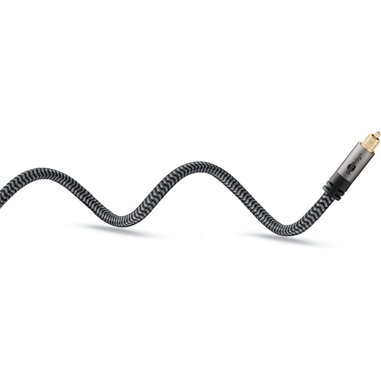 goobay Plus Toslink-Kabel 5 m, kullatut TOSLINK-liittimet, tekstiilivaippa, audiokaapeli - Image 3